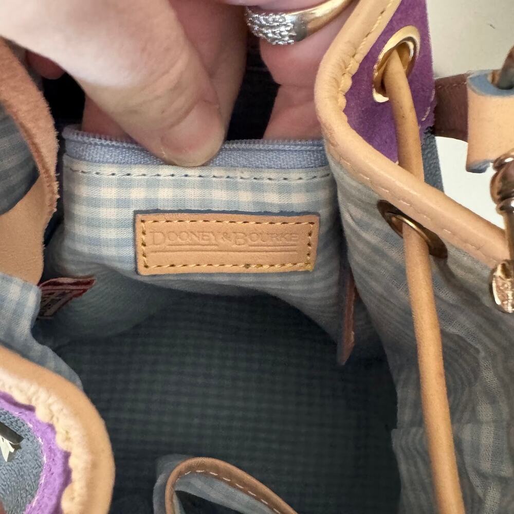 Dooney & Bourke Vintage #6 Drawstring Bucket Bag Lindsay Lohan Black Purse Y2K - Picture 10 of 14